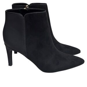 Circus by Sam Edelman heeled booties ankle mixed media pointy toe size 7